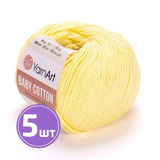 Пряжа YarnArt Baby cotton (431), светло-желтый, 5 шт. по 50 г