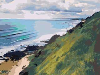 Картина по номерам «На берегу реки» Картина по номерам «На берегу реки»