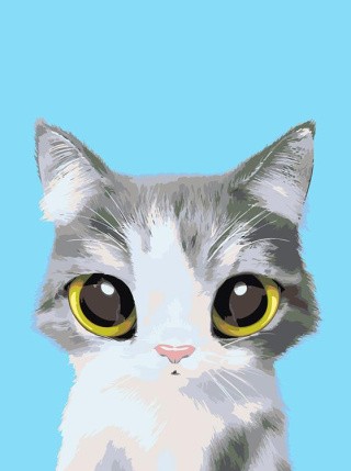 Картина по номерам «Кошечка Грея» Картина по номерам «Кошечка Грея»