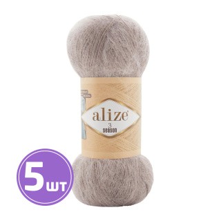 Пряжа ALIZE 3 Season (3 Сезона) (541), норка, 5 шт. по 100 г Пряжа ALIZE 3 Season (3 Сезона) (541), норка, 5 шт. по 100 г