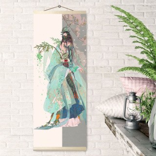 Картина по номерам «Панно. Девушка в кимоно»
