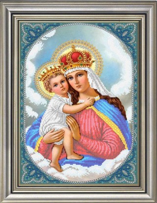 Рисунок на ткани «Богородица с младенцем»