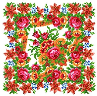 Рисунок на ткани «Цветочный рай»
