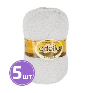 Пряжа Adelia RACHEL (01), белый, 5 шт. по 100 г Пряжа Adelia RACHEL (01), белый, 5 шт. по 100 г