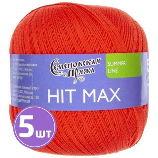 Пряжа Семеновская HIT max (30670), морковный 5 шт. по 100 г Пряжа Семеновская HIT max (30670), морковный 5 шт. по 100 г