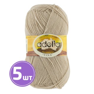 Пряжа Adelia TINA (135), песочный, 5 шт. по 100 г