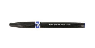 Браш пен Brush Sign Pen Artist, ultra-fine, 0,5 - 5 мм, цвет: синий, Pentel