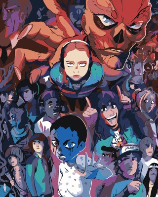 Картина по номерам ОСД Очень странные дела Картина по номерам ОСД Очень странные дела