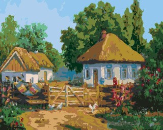 Картина по номерам «Летом в деревне»