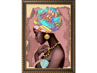 Рисунок на ткани «Африканка (2)»