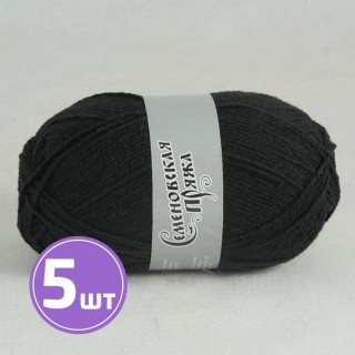 Пряжа Семеновская Lastik (70001), черный 5 шт. по 100 г Пряжа Семеновская Lastik (70001), черный 5 шт. по 100 г
