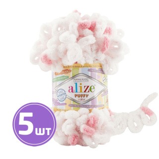 Пряжа ALIZE Puffy color (Пуффи колор) (6492), мультиколор, 5 шт. по 100 г Пряжа ALIZE Puffy color (Пуффи колор) (6492), мультиколор, 5 шт. по 100 г