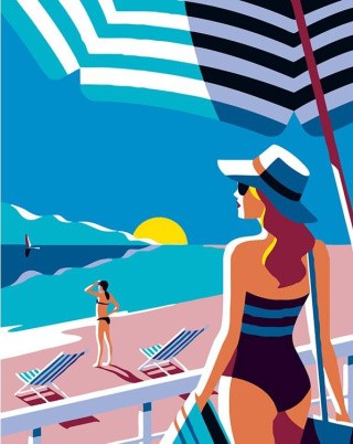 Картина по номерам «На пляже»