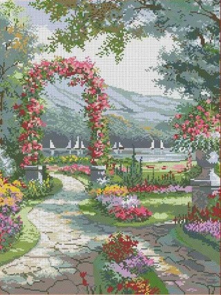 Рисунок на ткани «Аллея» Рисунок на ткани «Аллея»