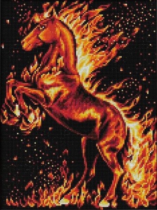 Алмазная вышивка «Огненный конь»