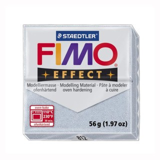Полимерная глина FIMO Effect, цвет: серебряный с блестками, 57 г