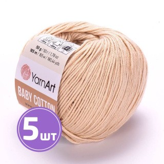 Пряжа YarnArt Baby cotton (404), кремовый, 5 шт. по 50 г