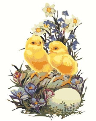 Картина по номерам «Птенчики» Картина по номерам «Птенчики»