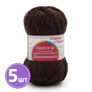 Пряжа из Троицка Деревенька (251), коричневый, 5 шт. по 100 г Пряжа из Троицка Деревенька (251), коричневый, 5 шт. по 100 г