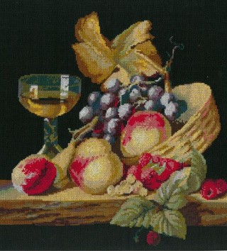 Набор для вышивания «Натюрморт с фруктами», NITEX