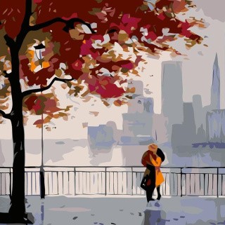 Картина по номерам «Осень в городе»