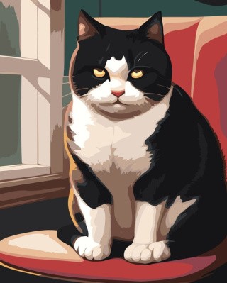 Картина по номерам «Толстый кот Томас» Картина по номерам «Толстый кот Томас»