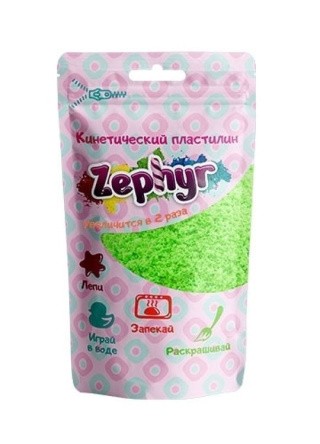 Кинетический пластилин Zephyr, зеленый