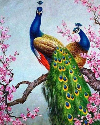 Картина по номерам «Павлины на ветке» Картина по номерам «Павлины на ветке»