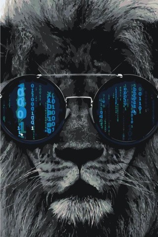Картина по номерам «Лев в очках»