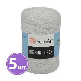 Пряжа YarnArt Ribbon Lurex (Риббон Люрекс) (720), белый-серый, 5 шт. по 250 г Пряжа YarnArt Ribbon Lurex (Риббон Люрекс) (720), белый-серый, 5 шт. по 250 г