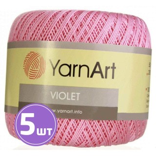 Пряжа YarnArt Violet (5046), розовый, 5 шт. по 50 г