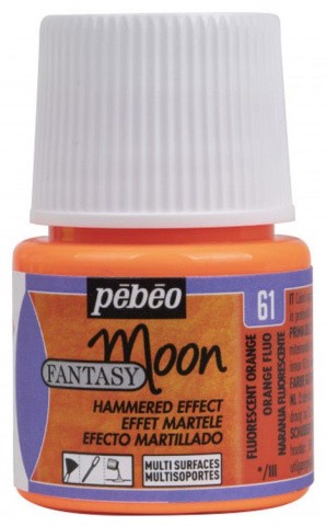 Краска Fantasy Moon с фактурным эффектом PEBEO, цвет: флуоресцентный оранжевый, 45 мл