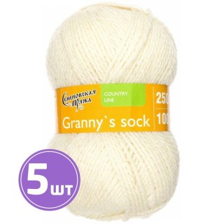 Пряжа Семеновская Granny`s sock W (25), суровый 5 шт. по 100 г Пряжа Семеновская Granny`s sock W (25), суровый 5 шт. по 100 г