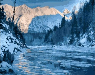 Картина по номерам «Аляска зимой»