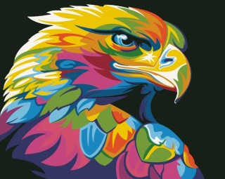 Картина по номерам «Радужный орел» Картина по номерам «Радужный орел»