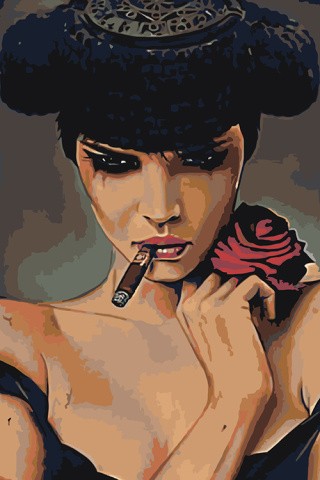 Картина по номерам «Испанка с сигарой»