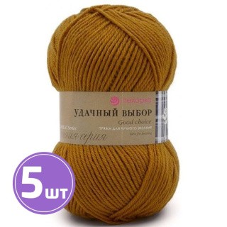 Пряжа Пехорка Удачный выбор (447), горчица, 5 шт. по 100 г Пряжа Пехорка Удачный выбор (447), горчица, 5 шт. по 100 г