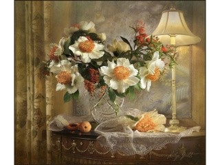 Набор вышивки бисером «Под вечерней лампой» Набор вышивки бисером «Под вечерней лампой»