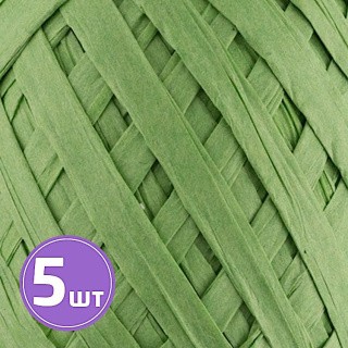 Рафия бумажная, 5 упаковок по 20,5 г ± 5 г, 30 м, цвет: 05 зеленый, Blumentag