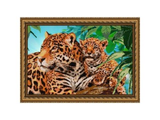 Рисунок на ткани «Ягуары»