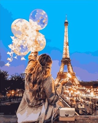 Картина по номерам «Новый год в Париже»