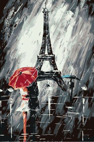 Картина по номерам «Дождливый Париж»