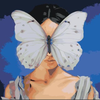 Картина по номерам «Девушка с бабочкой»