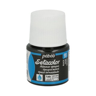 Краска для темных и светлых тканей мерцающая Setacolor, цвет: черный, 45 мл