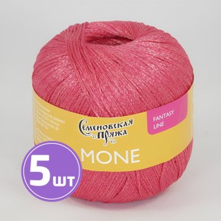Пряжа Семеновская Mone (21152), вива маджента-коралловый, 5 шт. по 100 г Пряжа Семеновская Mone (21152), вива маджента-коралловый, 5 шт. по 100 г