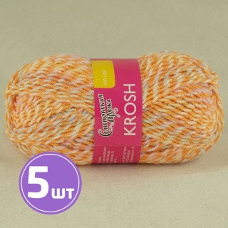 Пряжа Семеновская Krosh (4802), ярко-оранжевый-мультиколор 5 шт. по 50 г Пряжа Семеновская Krosh (4802), ярко-оранжевый-мультиколор 5 шт. по 50 г