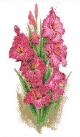 Рисунок на ткани «Гладиолусы» Рисунок на ткани «Гладиолусы»