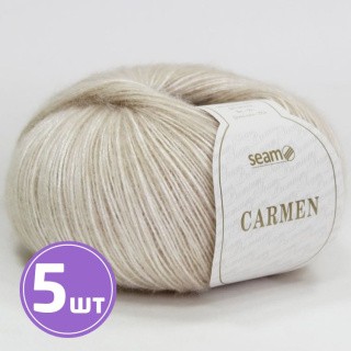 Пряжа SEAM CARMEN (06), кремовый, 5 шт. по 50 г Пряжа SEAM CARMEN (06), кремовый, 5 шт. по 50 г