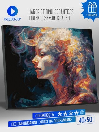 Картина по номерам «Эфирная девушка-ангел» Картина по номерам «Эфирная девушка-ангел»