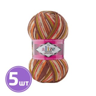 Пряжа ALIZE Superwash100 (7709), мультиколор, 5 шт. по 100 г Пряжа ALIZE Superwash100 (7709), мультиколор, 5 шт. по 100 г
